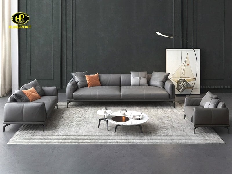 ghế sofa da phòng khách hiện đại hd-97