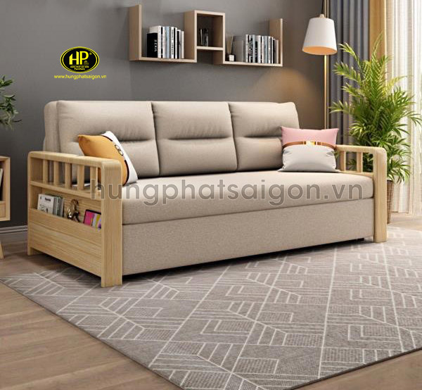 sofa giường gỗ hiện đại đa năng