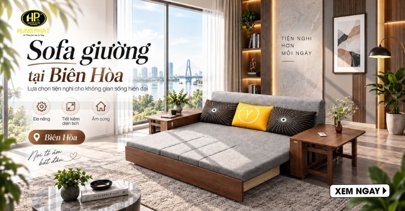 Sofa giường Biên Hòa tận Xưởng, miễn phí vận chuyển nội thành