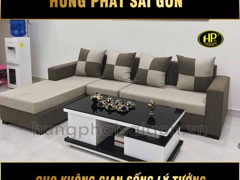Sofa góc phòng khách hiện đại H-214