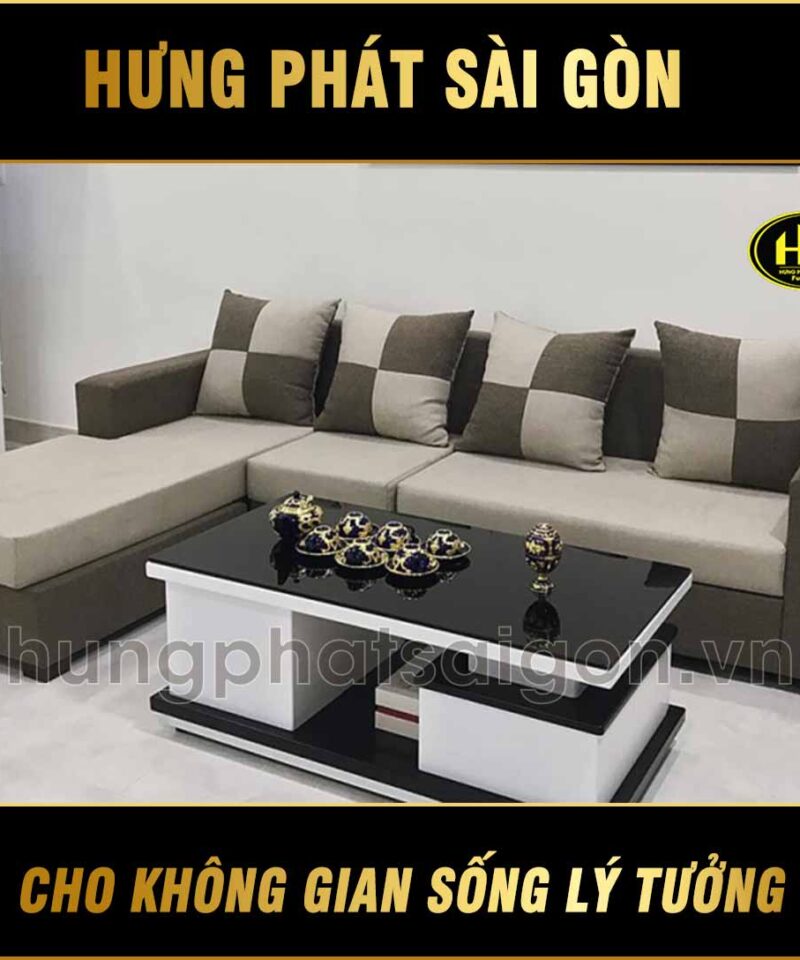 Sofa góc phòng khách hiện đại H-214