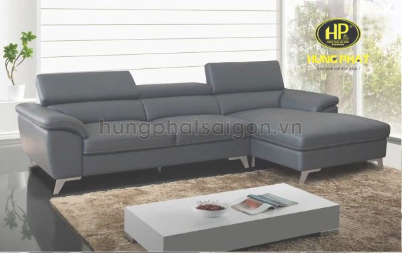 Ghế sofa da chân inox hd-05