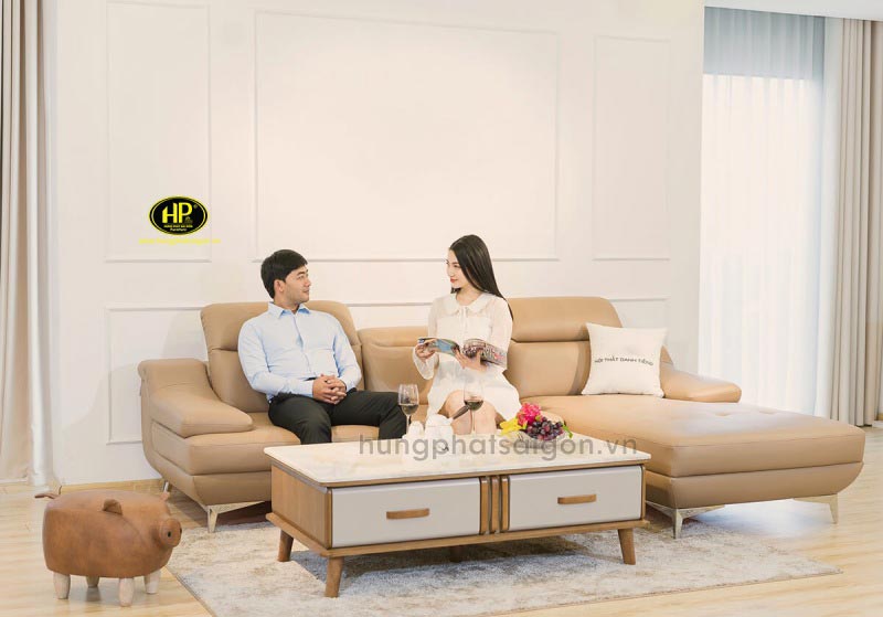 Sofa da phòng khách hiện đại HD-79