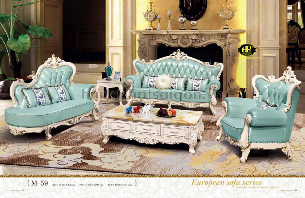 Sofa phong cách Châu Âu được thiết kế với kiểu dáng đặc biệt