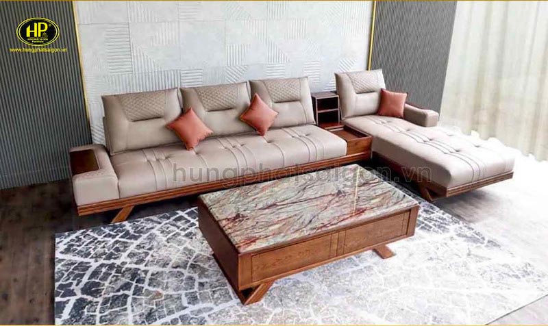 Sofa gỗ sồi cao cấp HS-882A