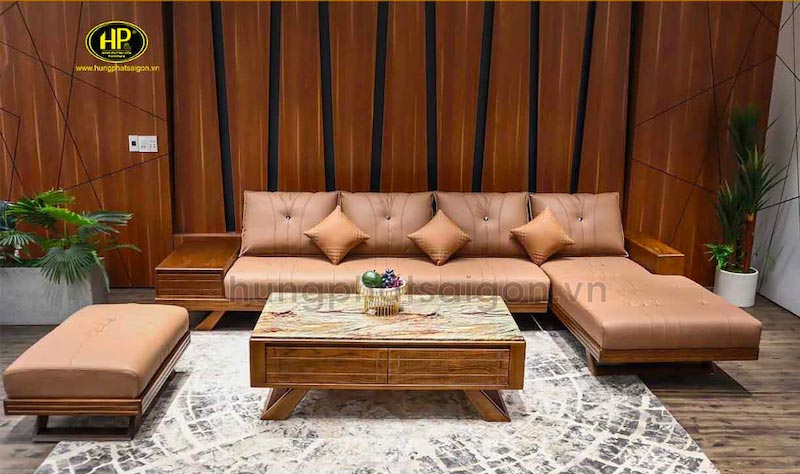 Sofa gỗ sồi tự nhiên HS-881A