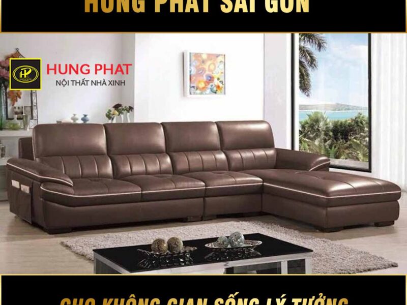 Sofa da sang trọng H-222