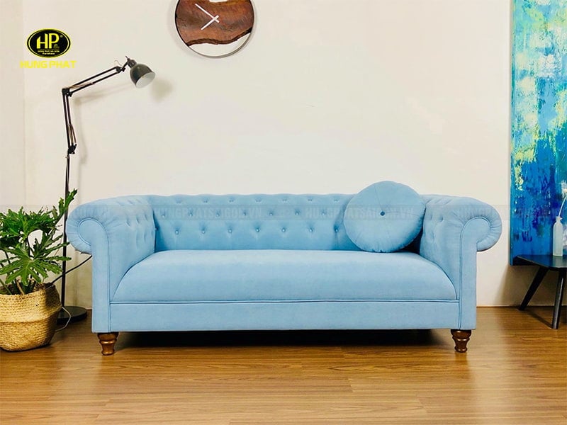 ghế băng sofa tân cổ điển vải h-501