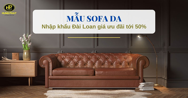 Mẫu sofa da nhập khầu đài loan