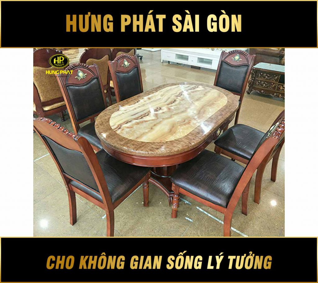 Bàn ăn cao cấp mặt đá ĐP-05