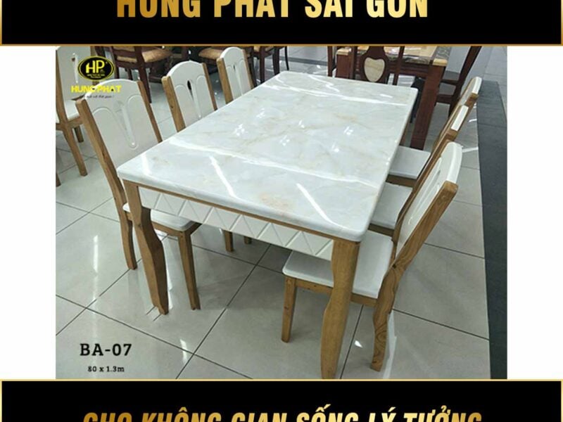 Bàn ăn mặt đá cao cấp ĐP-07