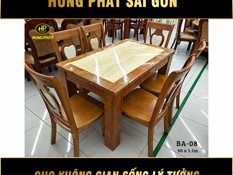 Bàn ăn mặt đá cao cấp ĐP-08