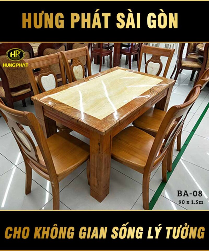 Bàn ăn mặt đá cao cấp ĐP-08