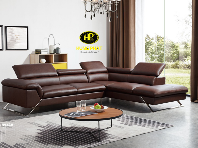 sofa da phòng khách H-933A
