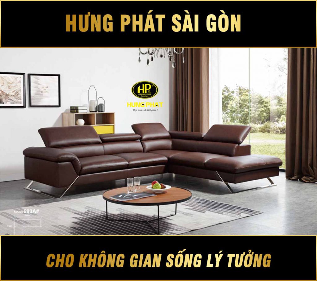 Sofa da bò nhập khẩu H-933A