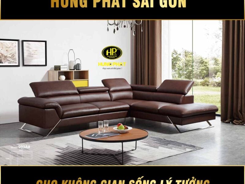 Sofa da bò nhập khẩu H-933A