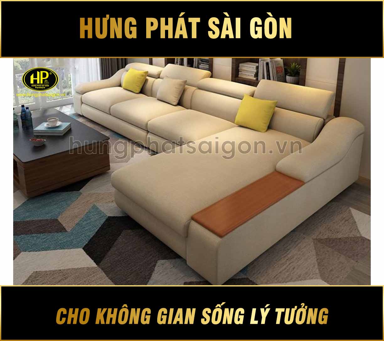 Sofa góc vải cao cấp H-266 - Hưng Phát Sài Gòn