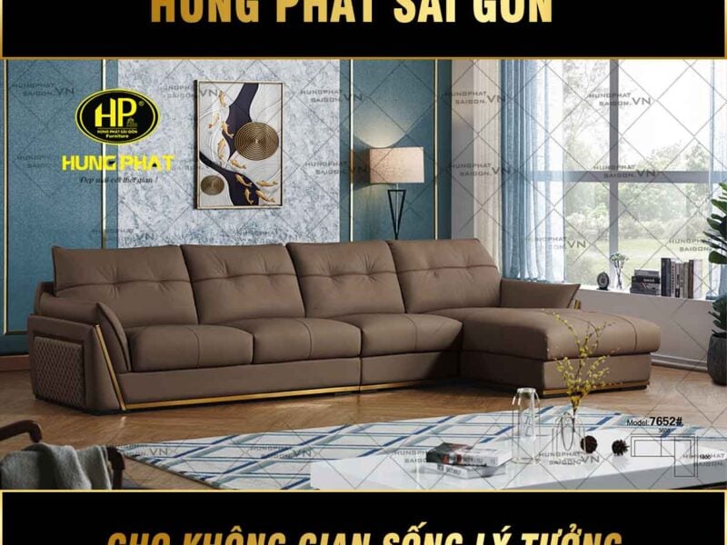 Sofa da bò cao cấp nhập khẩu H-7652