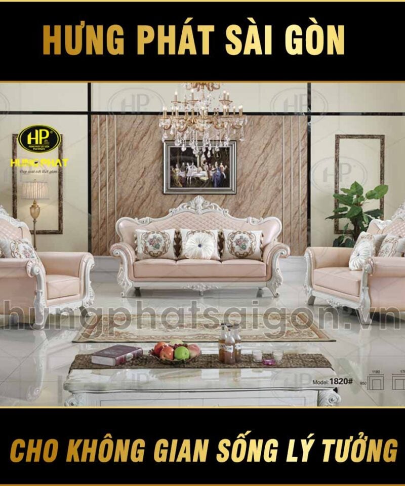 Sofa tân cổ điển nhập khẩu mã H-1820