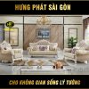Sofa tân cổ điển bằng da mã H-1837