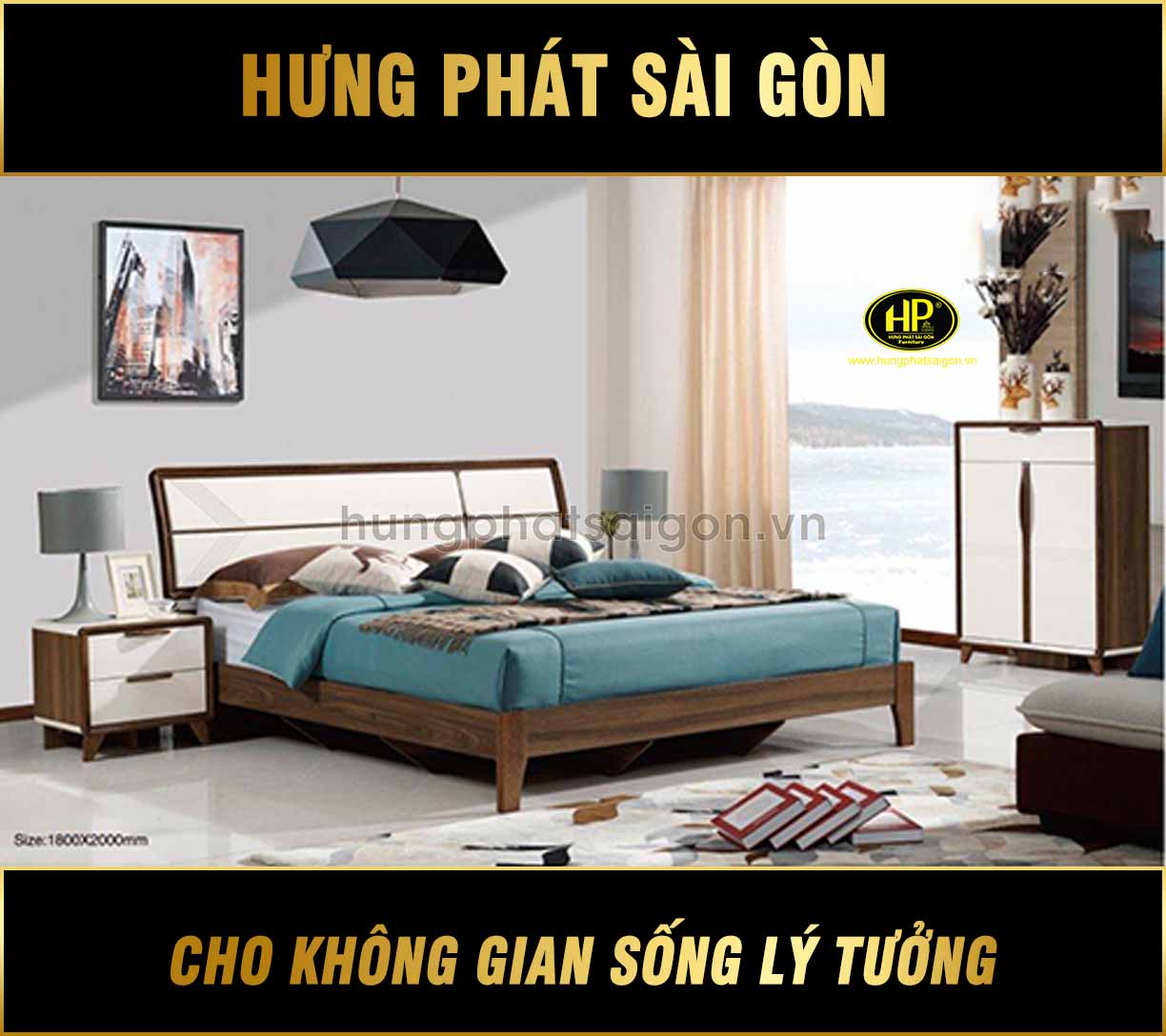 Giường ngủ hiện đại nhập khẩu G-8301