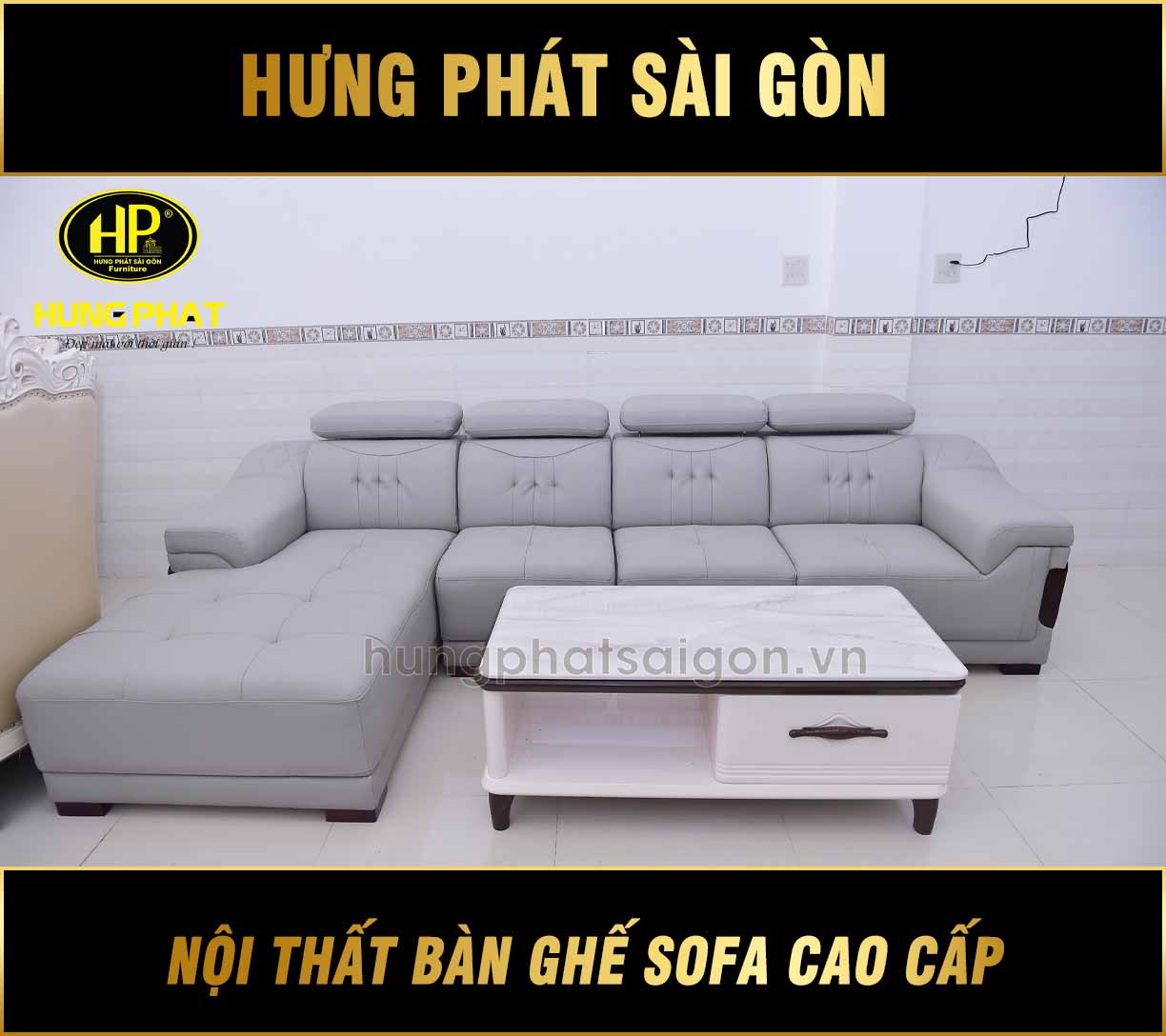 Sofa da H-9052A – Hưng Phát Luxury