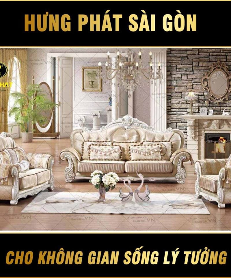 Sofa tân cổ điển 1+2+3 mã H-1640