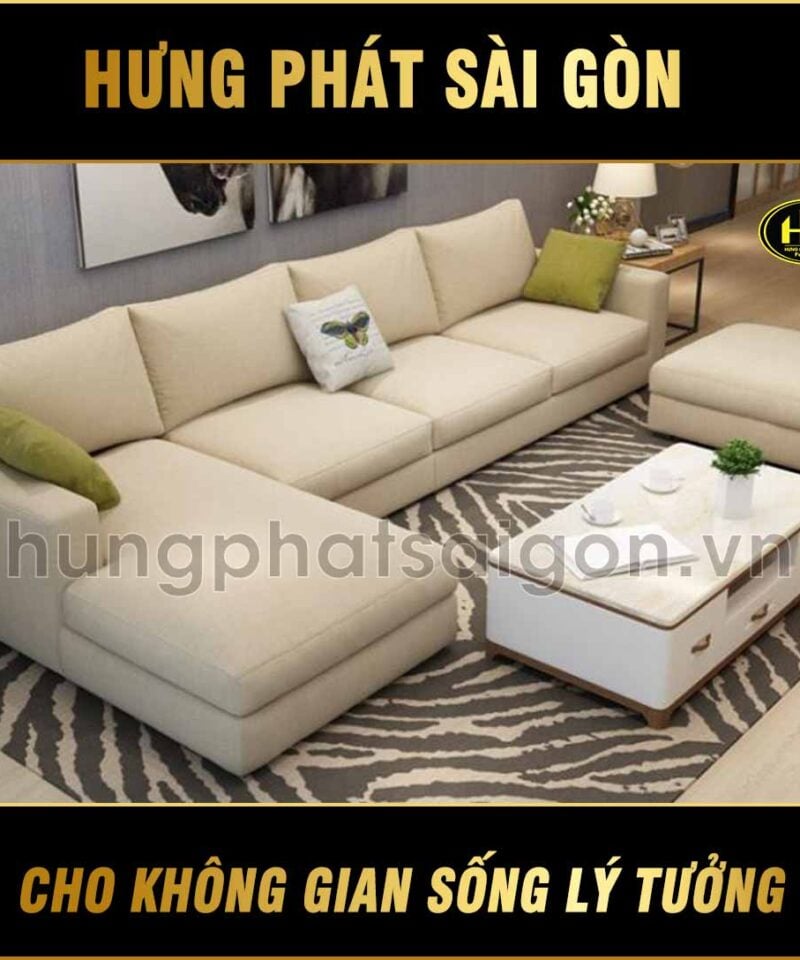 Sofa góc phòng khách sang trọng H-257