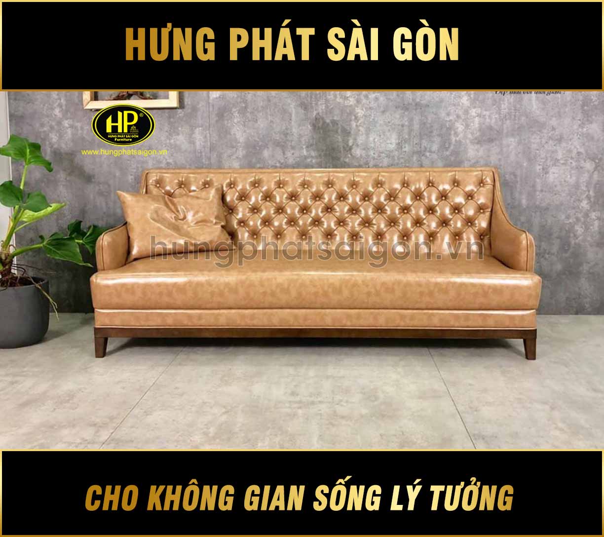 Sofa băng da đẹp H-186 hungphatsaigon