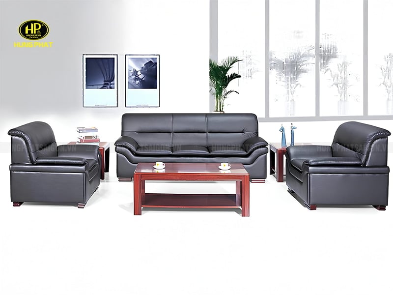 bộ sofa da văn phòng cao cấp hb-85