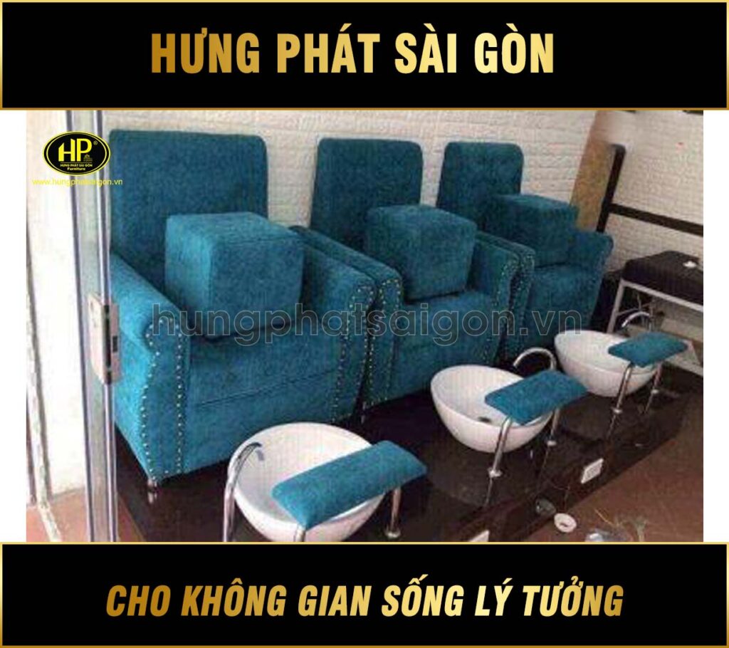 Ghế nail màu xanh GN-11