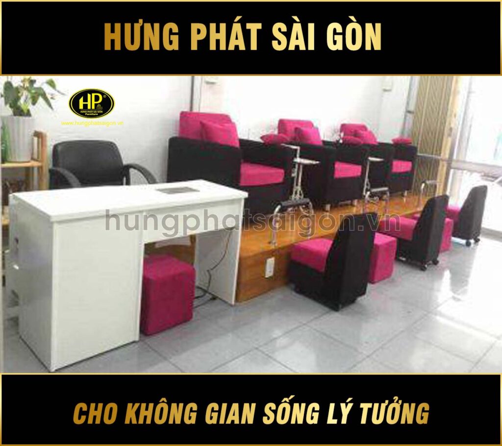 Ghế nail màu đỏ GN-14