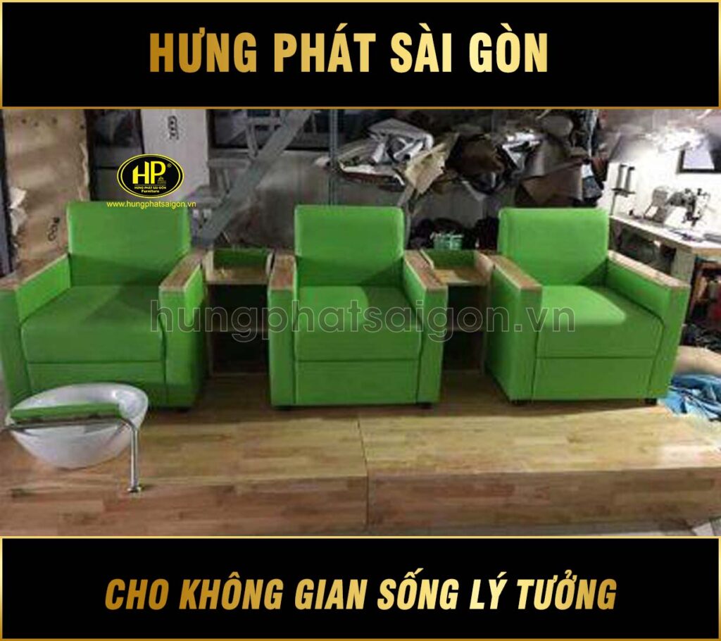 Ghế nail màu xanh chuối GN-16