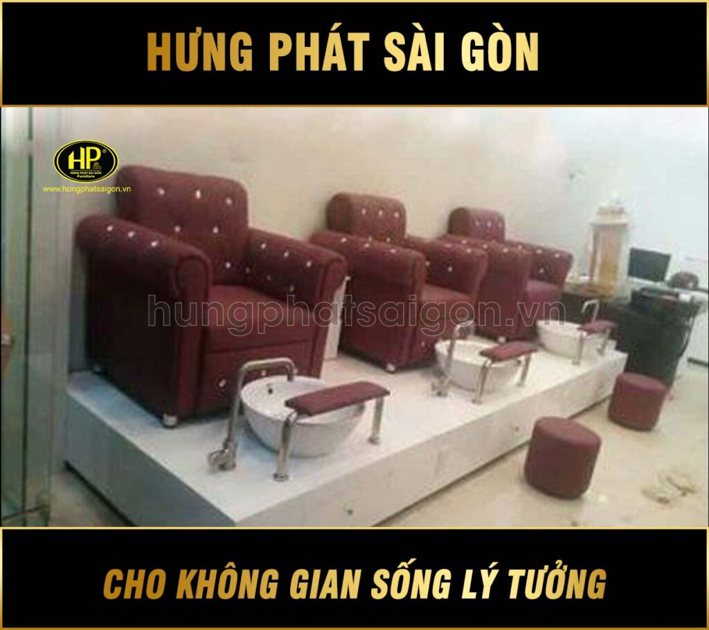 Ghế nail màu đỏ GN-17