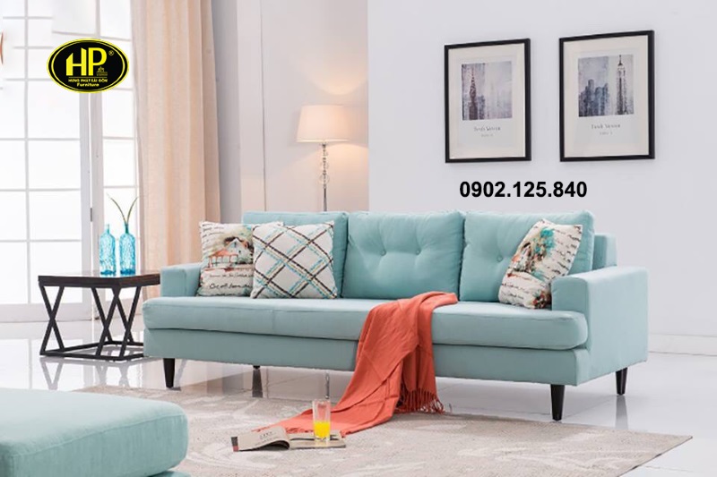 Cách phối màu nội thất với sofa màu xanh ngọc