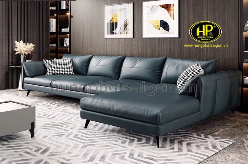 Sofa da màu xanh ngọc HD 33
