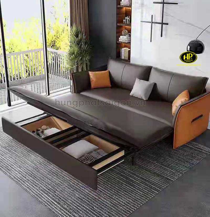 Sofa giường màu nâu hiện đại gk-803