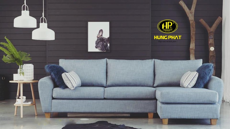 Sofa góc màu xanh ngọc H267