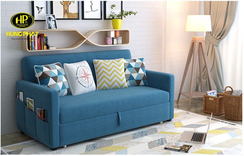 Sofa màu xanh ngọc giường kéo đa năng G12