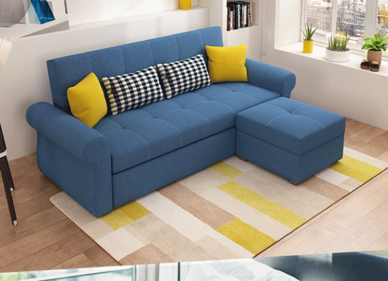 Sofa màu xanh ngọc giường kéo G13