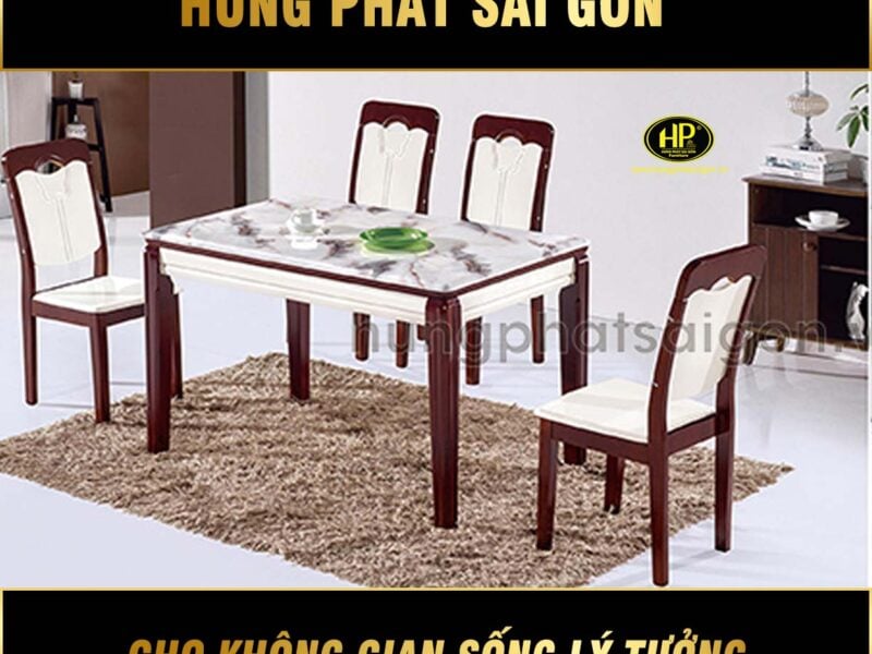 Bàn Ăn mặt đá 6 ghế MT-809