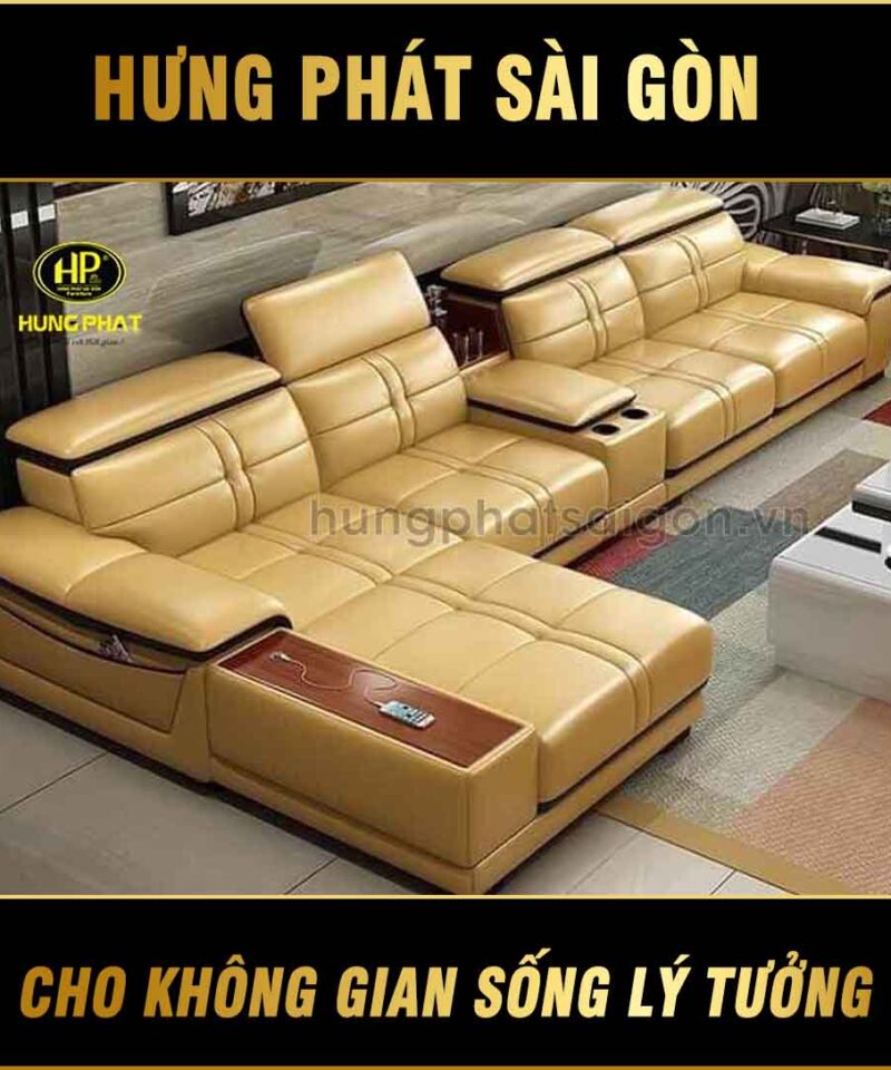 Sofa da phòng khách hiện đại HD-26