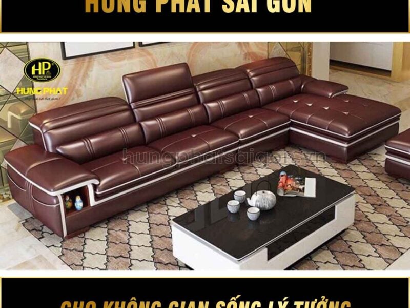 Sofa da phòng khách sang trọng HD-16