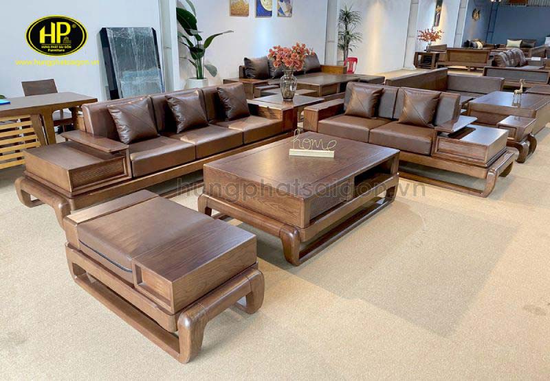 Sofa gỗ óc chó cao cấp nhập khẩu HO-49