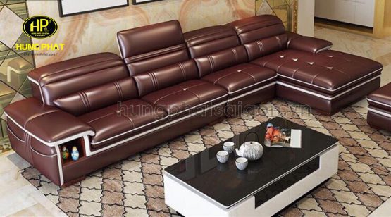 Ghế sofa da thật cao cấp cho phòng khách sang trọng tại tphcm