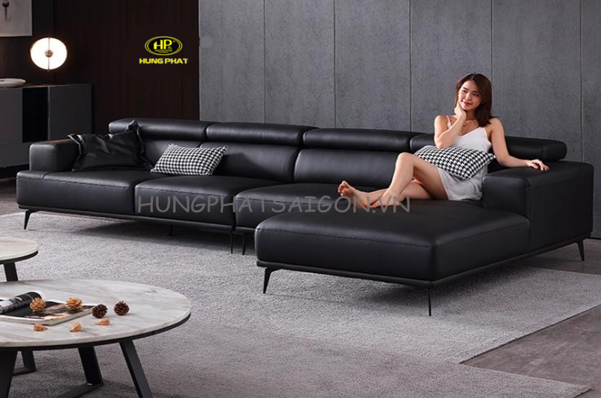 Bộ bàn ghế sofa phòng khách kích thước dài 2,4m cho nhà chung cư