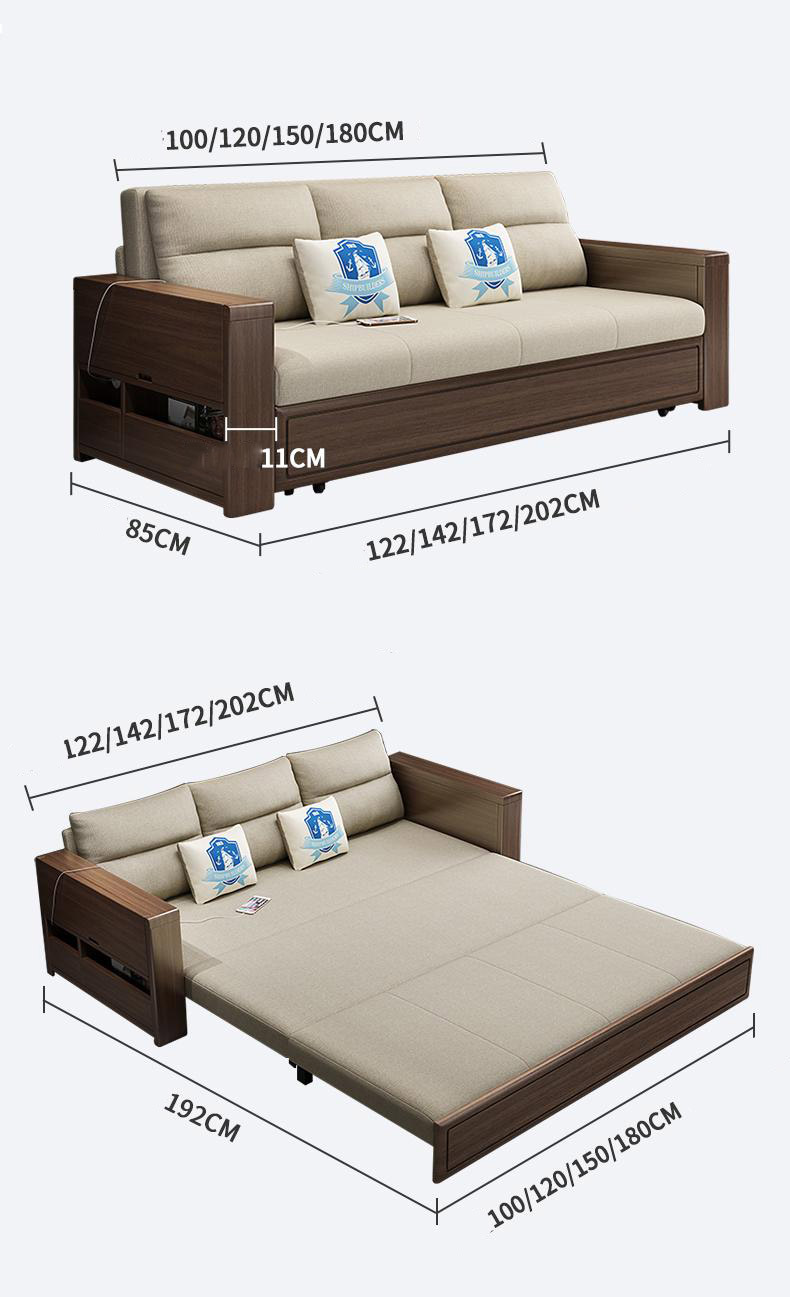 kích thước sofa giường kéo đa năng tiện lợi