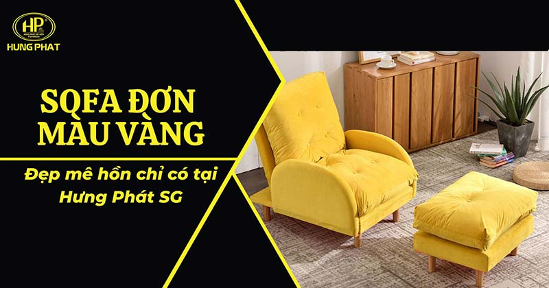 Sofa đơn màu vàng