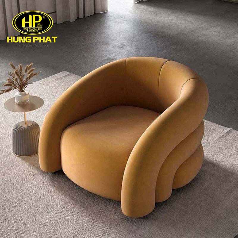 Sofa đơn vàng cam đẹp