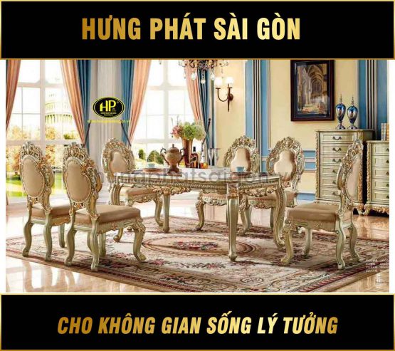 Bàn ăn cổ điển vuông H-984